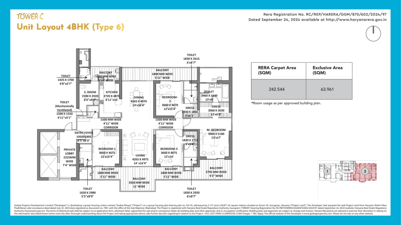 3 BHK Floor Plan