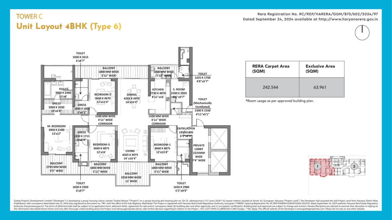 4 BHK Floor Plan